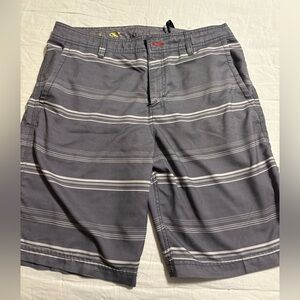 O’Neil Gray Hybrid Striped Shorts